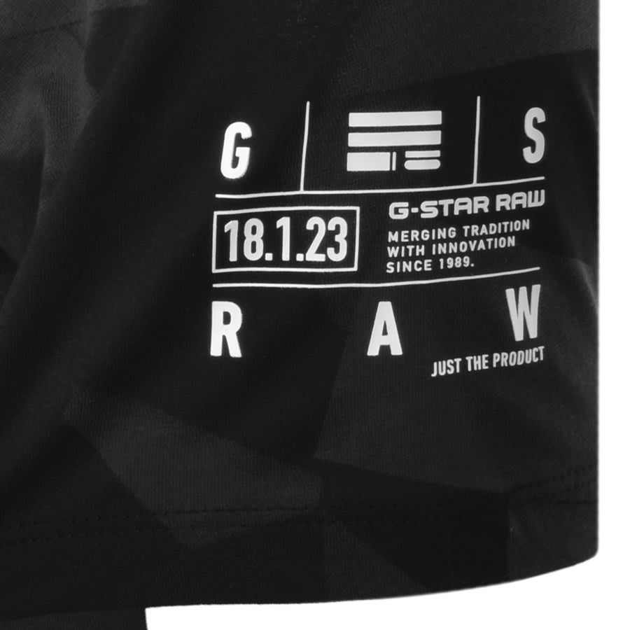 Alternative Image for ProductG Star Raw Tape Camouflage T Shirt Black3
